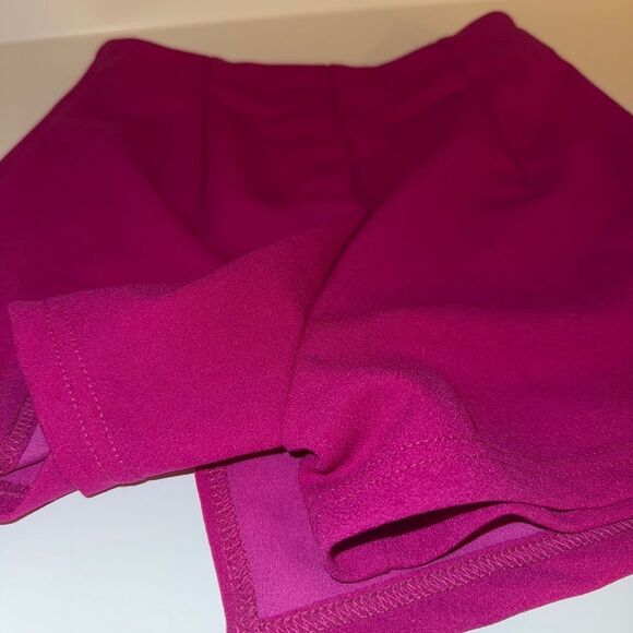 SHEIN SXY Solid Split Front Skort Color: Red Violet Size 2(XS) - Picture 10 of 13